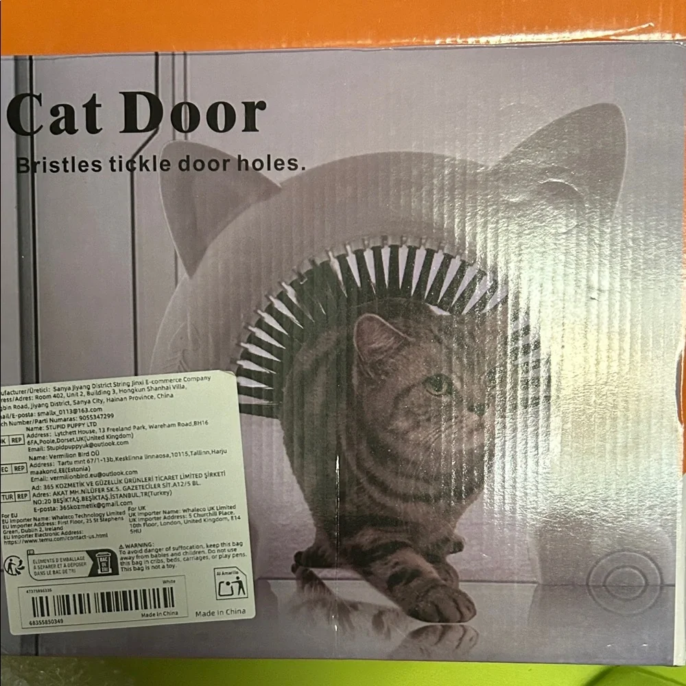 Cat Door no bristles - white